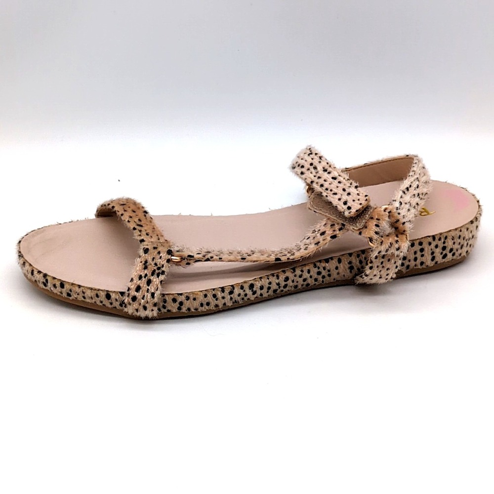 Restricted Shoes Womens Beige Black 8.5 Strappy Sandals Flat‎ Hook Loop Comfort